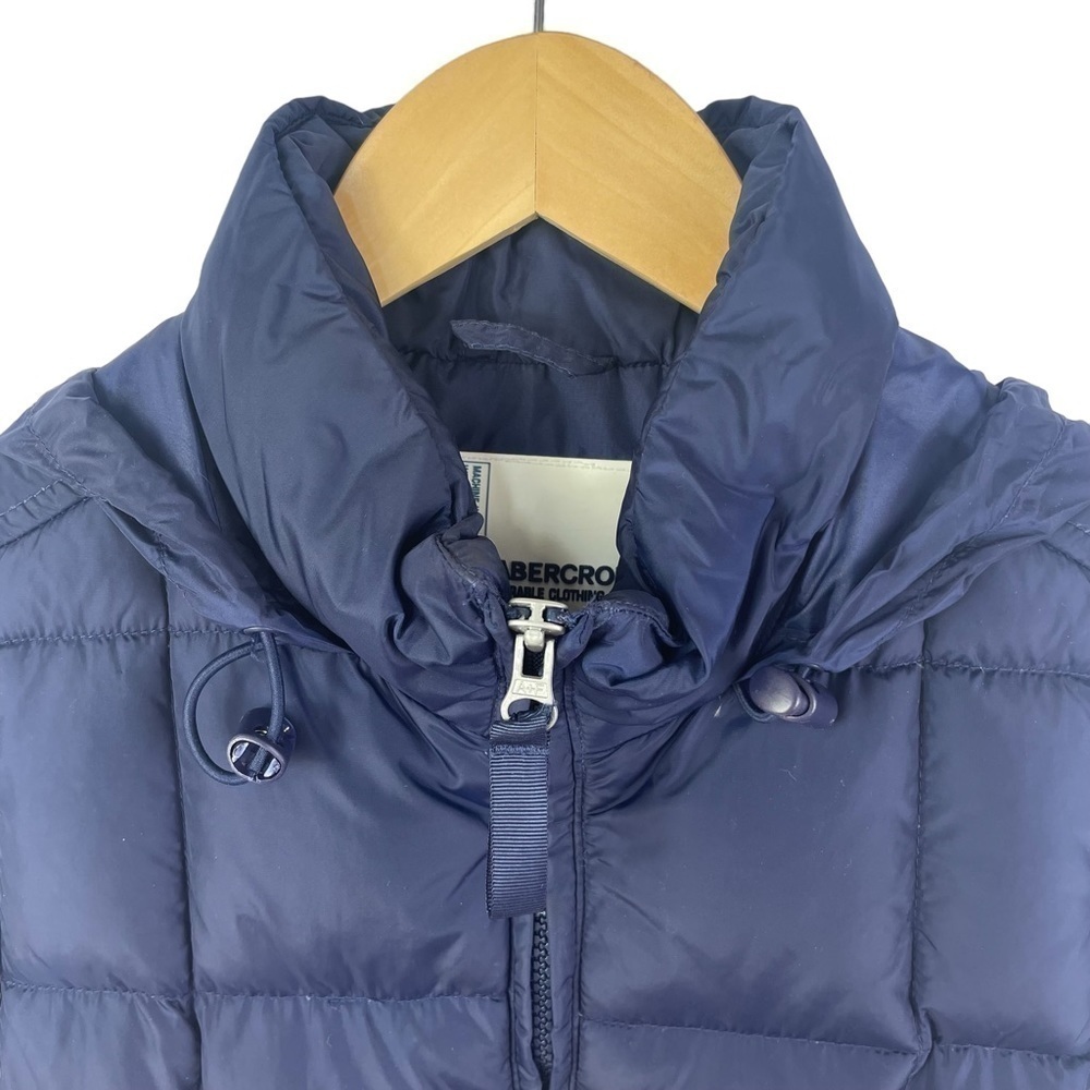 Abercrombie Goose Down Feather Puffer Vest Blue Size Medium - Picture 4 of 11